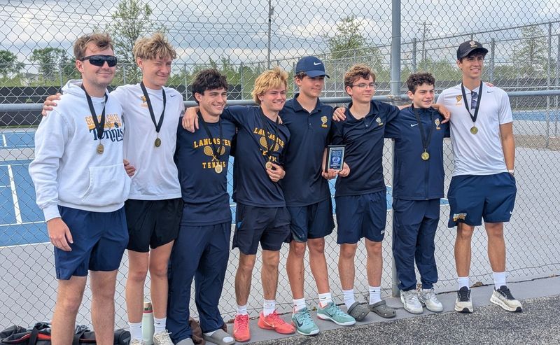The Lancaster High School boys' varsity tennis team won the Hilliard Bradley Doubles team championship.