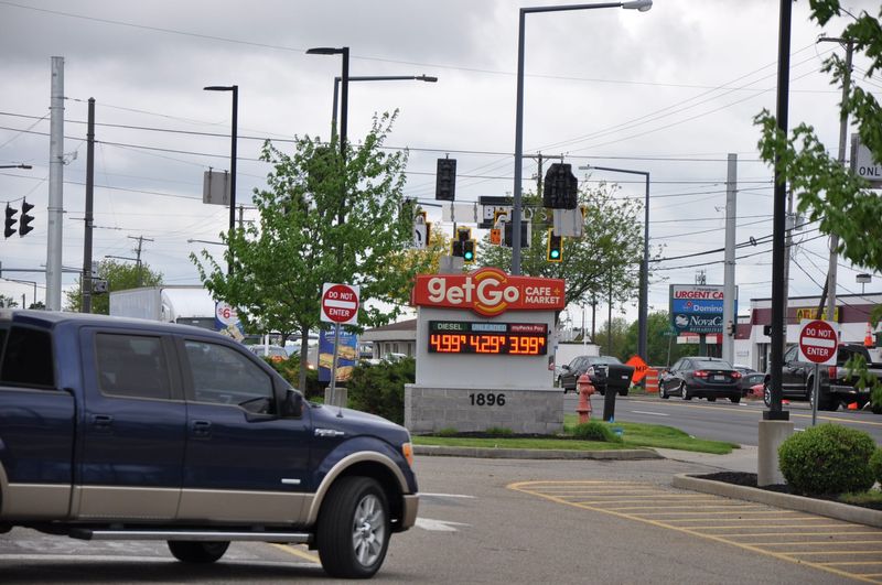 The price for regular, unleaded gas was $4.99 a gallon on April 30, 2026, at several gas stations in Alliance, including the GetGo station at West State Street and Sawburg Avenue/Beechwood Avenue.