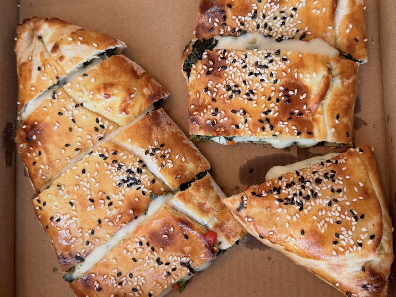 The spinach pide at Cafe Mediterranean, in Hyde Park.
