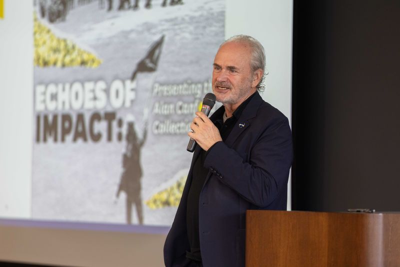 Kent State University president Todd Diacon speaks at the dedication of the Alan Canfora May 4 Collection at Kent State University on May 3, 2026.
