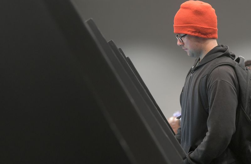 Voters cast their ballots Tuesday during the 2026 primary elections at Crossroads Church.