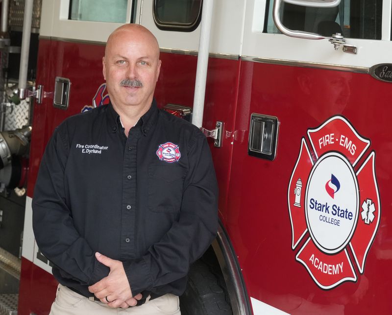 Eric Dyrlund serves as the fire program coordinator at Stark State College in Jackson Township.