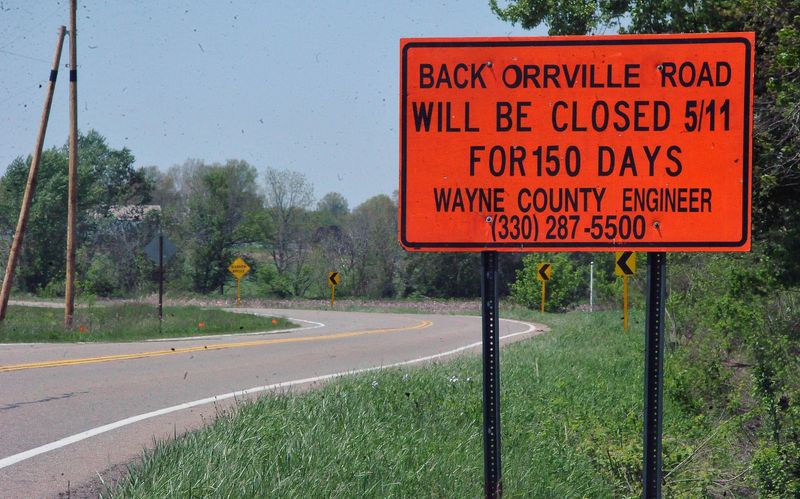 The Back Orrville Road in Wayne County will close on May 11 for 150 days. It is the straightest road connnecting Wooster and Orrville with a high volume of traffic everyday.