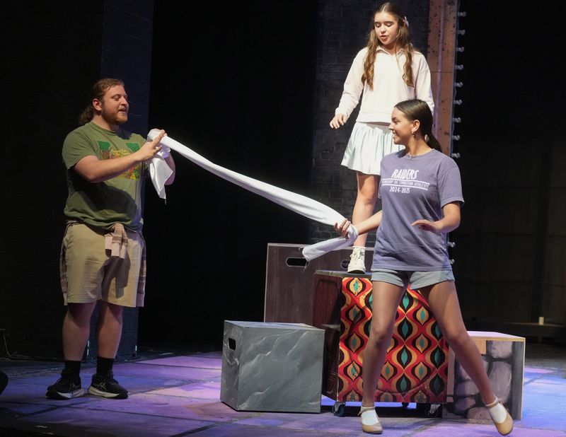 The cast of "Matilda the Musical" rehearses at the Players Guild Theatre at Kent State University at Stark. The production runs on weekends from May 15 to 31.