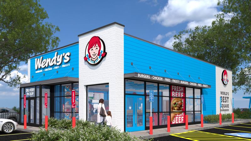Wendy's restaurants in other countries will be built with a sky-blue color scheme that was unveiled by the Dublin-based company May 8, 2026. The new look will be available to U.S. franchisees as well.