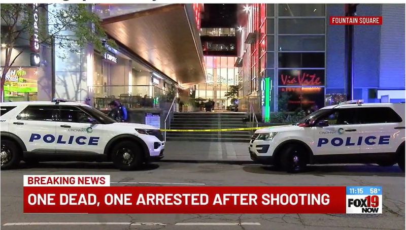 Screenshot of Fountain Square shooting from Enquirer media partner Fox19