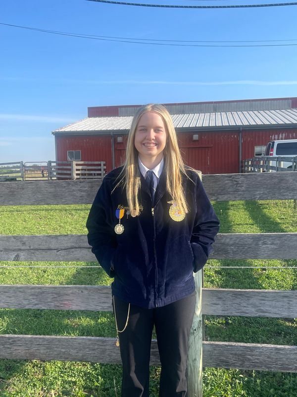 Makenna Connelly also placed fifth overall in the high school contest for livestock judging, which advanced her to the state finals.
