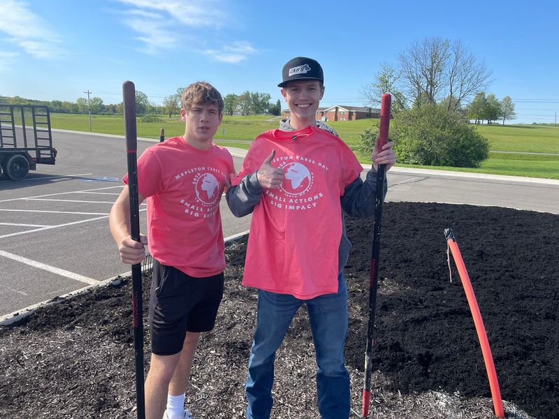 The Mapleton chapter of the National Honor Society led a school-wide day of caring with community service projects throughout the Mapleton School District and Ashland County.
