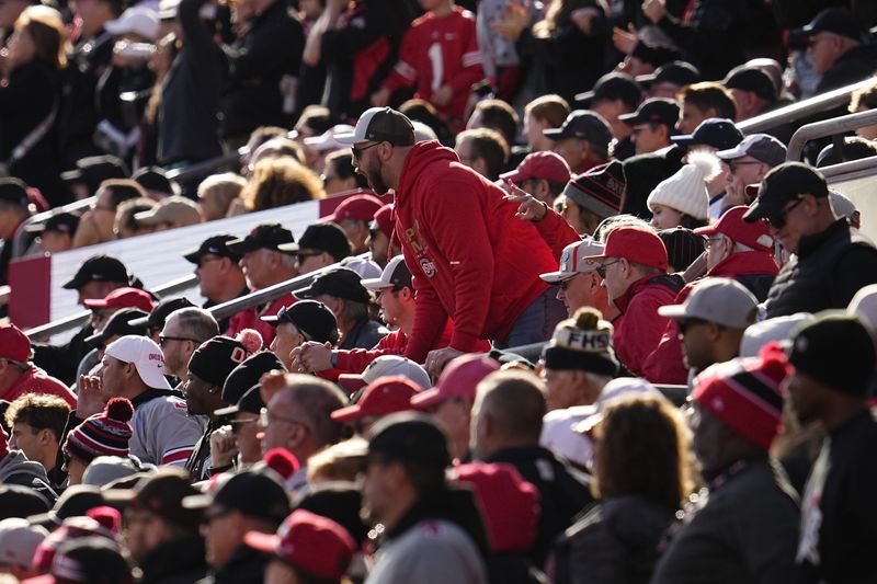 Ohio State fans watch a football game against Penn State at Ohio Stadium on Nov. 1.