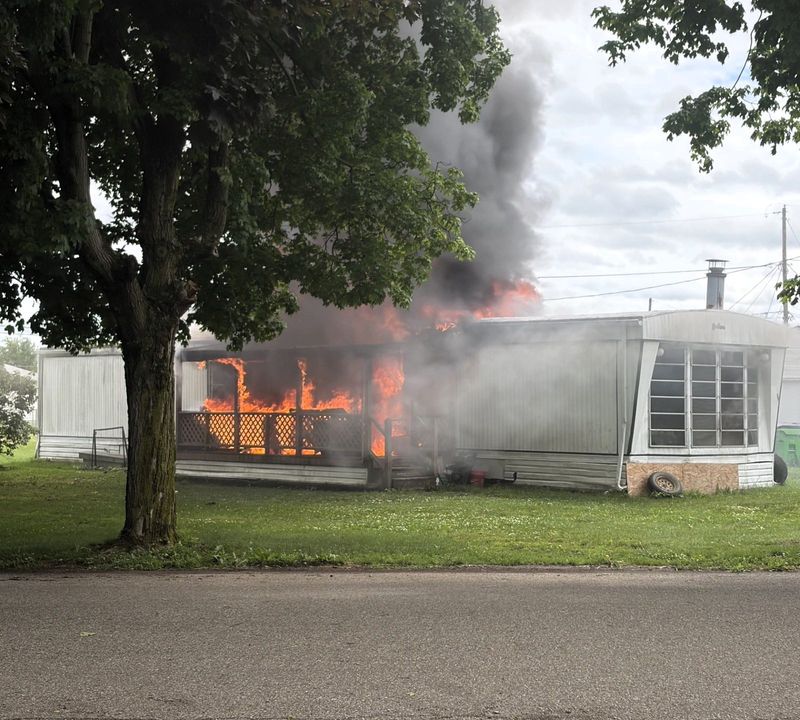 A mobile home in West Lafayette was destroyed by a fire on May 23.
