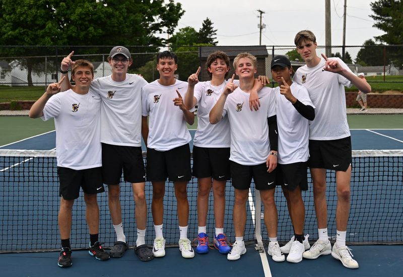 The Lexington Minutemen picked up a Division II district boys tennis championship on Tuesday, May 26, 2026 with a win over Ottawa Hills.