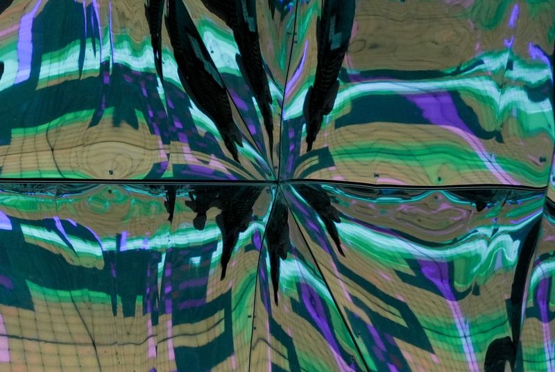 The new installation "Inflection” by Ian Brill and Theron Brown was funded by a 2024 Knight New Work grant to Akron Soul Train. The immersive audiovisual art experience is presented by Akron Soul Train and hosted by Curated Storefront in Akron's Northside District.