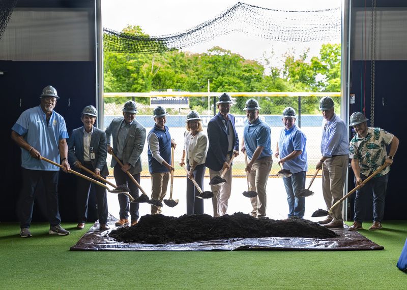 Moeller High School had a groundbreaking ceremony on May 27 in the grandstands of Kremchek Stadium.