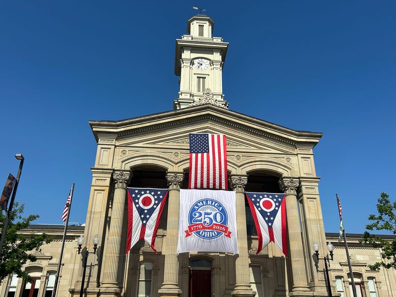 As Ross County gears up to celebrate America 250, a banner has been erected on the county courthouse to honor the monumental anniversary of the country.