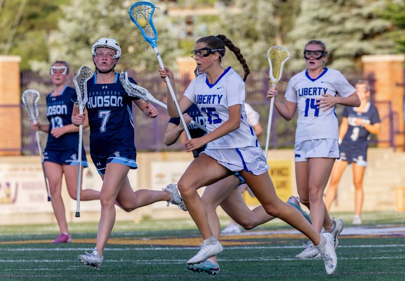 Olentangy Liberty's Mary Tate leads a fast break down field against Hudson in a Division I state semifinal June 2 in Ashland.