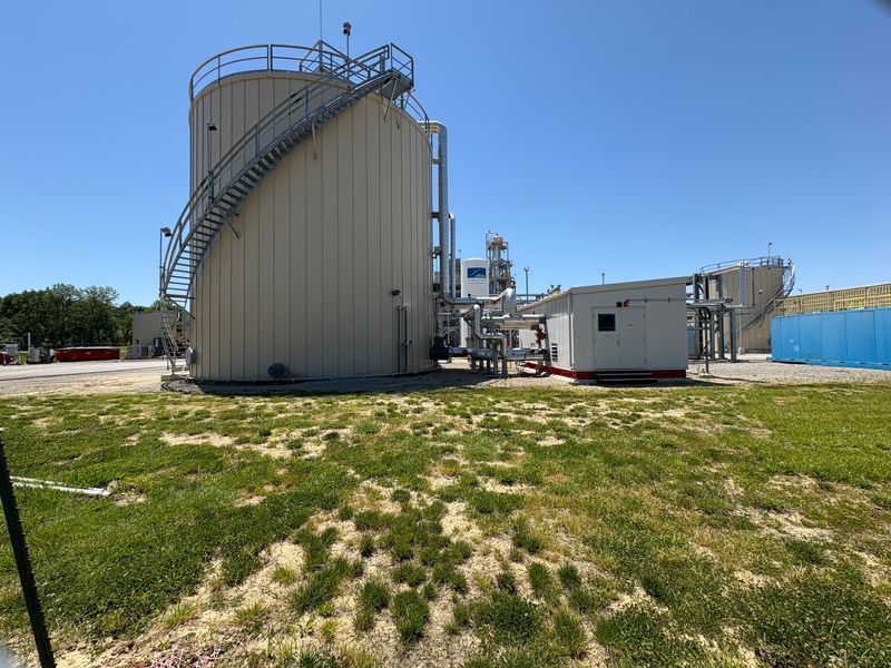 A portion of Freepoint Eco-Systems' plant in Union Township near Hebron. The company suspended recycling operations at the facility amid EPA violations and concern from residents regarding its practices.