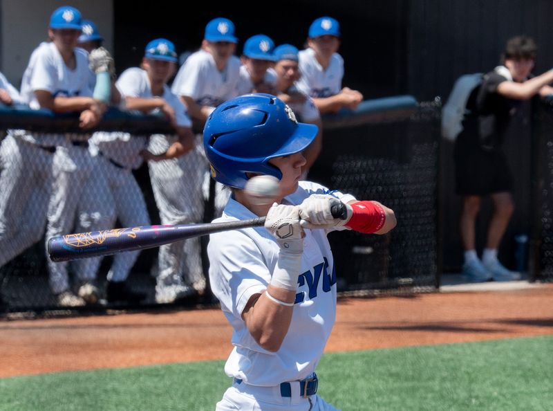 Layne Davis doesn’t swing at a high ball. Division III regional semifinal baseball Cuyahoga Valley Christian Academy v Chardon in Hudson on June 3, 2026.
