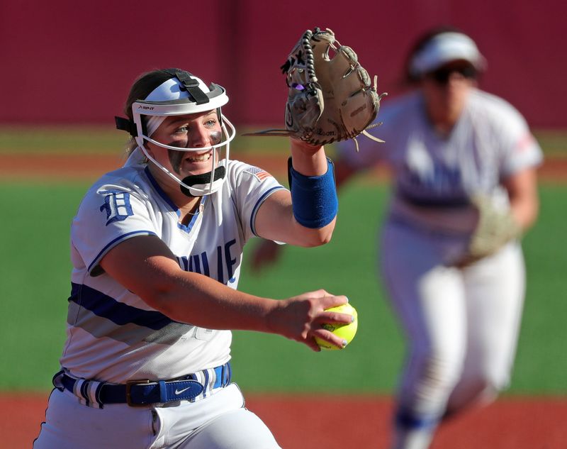 Danville pitcher Addy Bocock struck out 15 and scattered four hits in a 2-0, nine-inning win over West Jefferson in the Division VI state final.