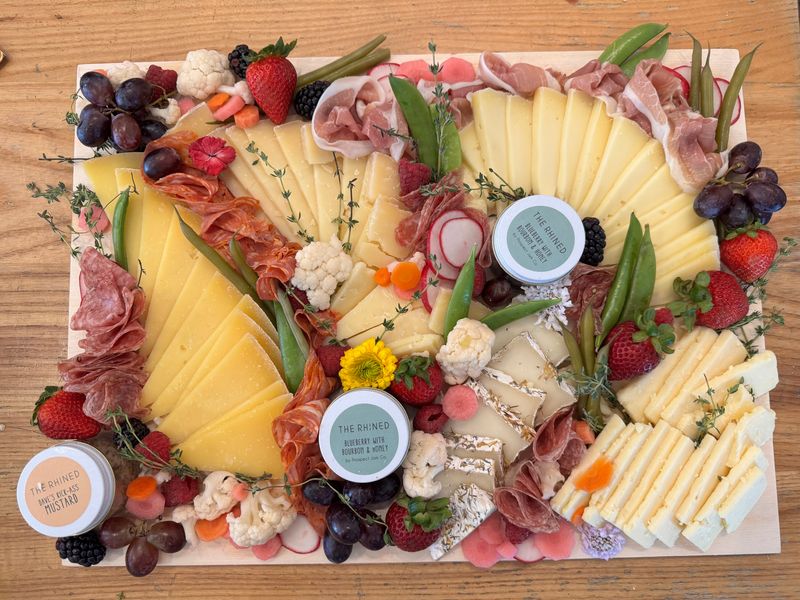 A cheese and charcuterie board from The Rhined cheese shop in Over-the-Rhine.