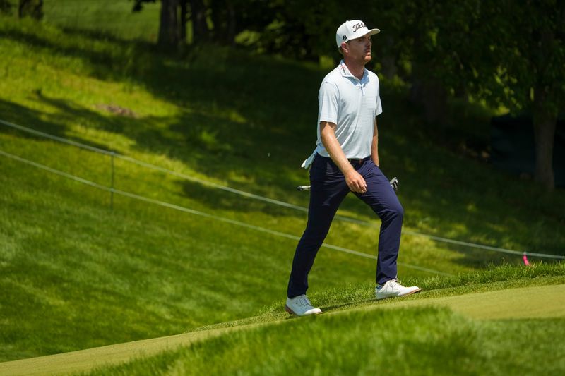 Ryan Gerard walks to the 18th green during the second round of the Memorial Tournament at Muirfield Village Golf Club on June 5, 2026.