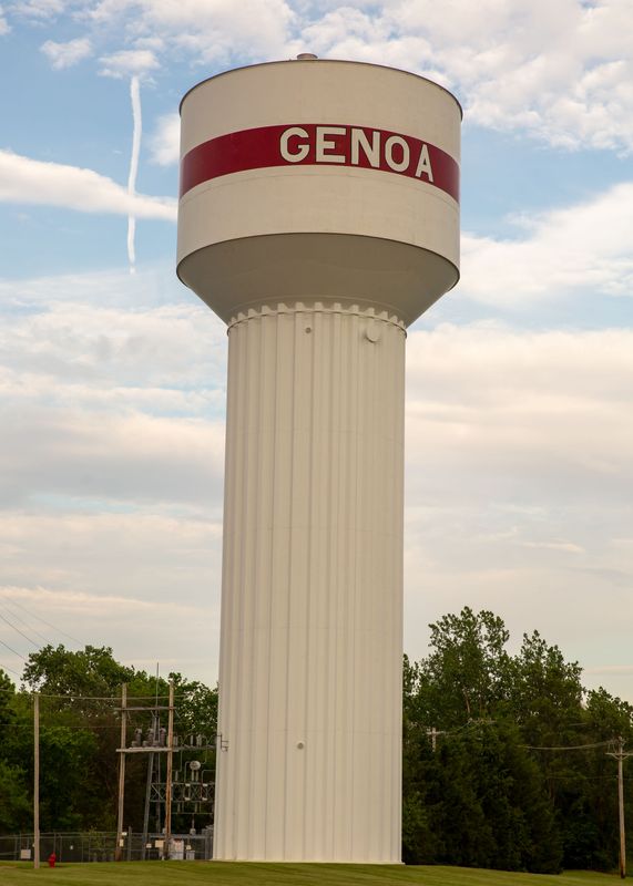 Genoa's larger water tower, located on East 4th Street, will be refurbished, brought up-to-date for current standards, and get a fresh paint job that recognizes The Comets.