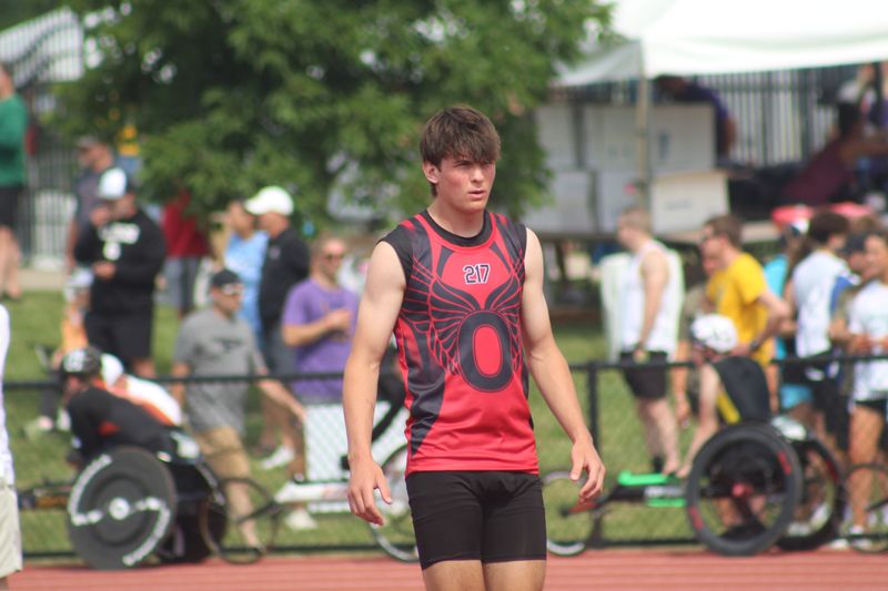 Orrville's Mark Lorson gets prepared to make an attempt in the high jump at the OHSAA Division III state track meet.
