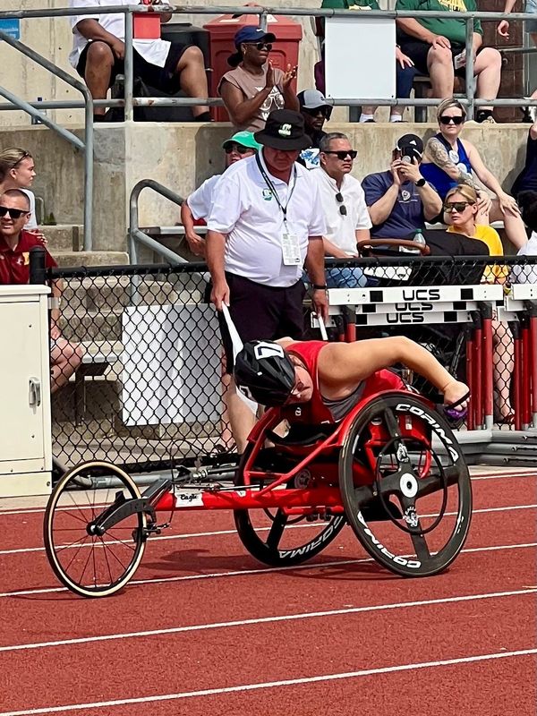 Elgin's Julia Kuba competes in the girls seated 100 meters during the 2026 OHSAA state track and field championships at Ohio State's Jesse Owens Memorial Stadium June 4-7.