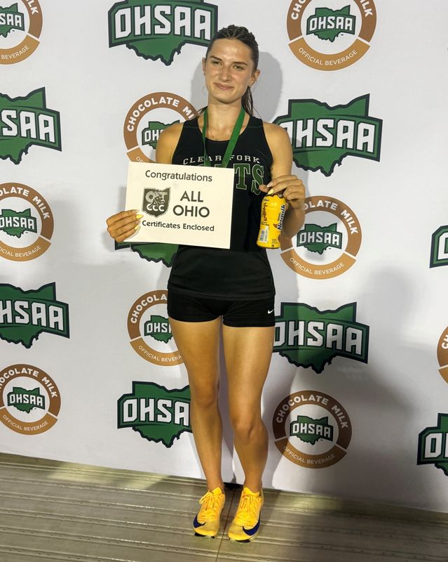 Clear Fork's Taylor Bly won the Division III state championship in the 400-meter dash during the Division III Ohio High School Athletic Association Jesse Owens State Track and Field Championships on Saturday, June 6, 2026 at Jesse Owens Memorial Stadium on the campus of The Ohio State University.