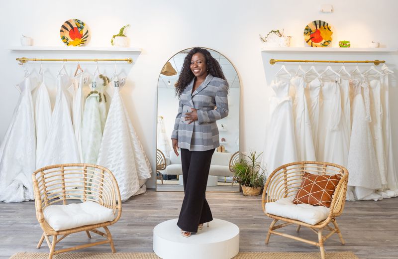 Sheila Salemme, owner and designer of downtown Columbus women's bridal boutique Delana Muse.
