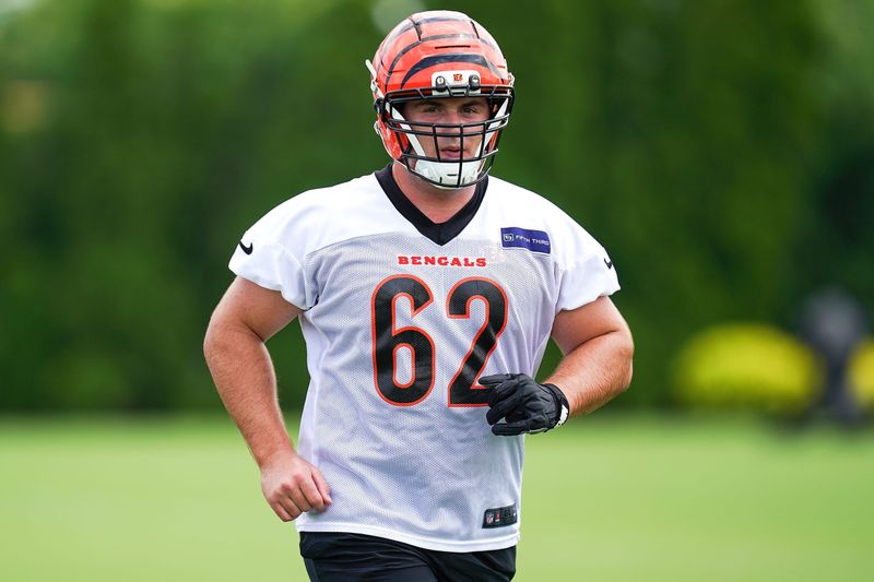 Cincinnati Bengals Brian Parker II (62) during practice on Tuesday, June 9, 2026, at Kettering Health Practice Fields in downtown Cincinnati.