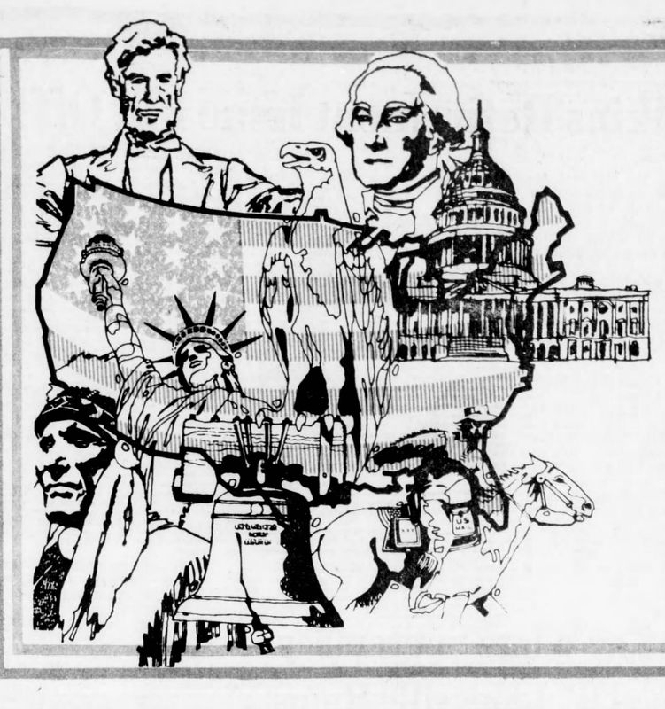 An illustration for America’s Bicentennial from The Cincinnati Enquirer on July 4, 1976.