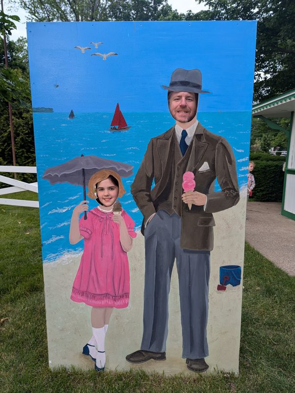 Mr. Roy, Girl Dad Extraordinaire, poses for a photo with Tiny.