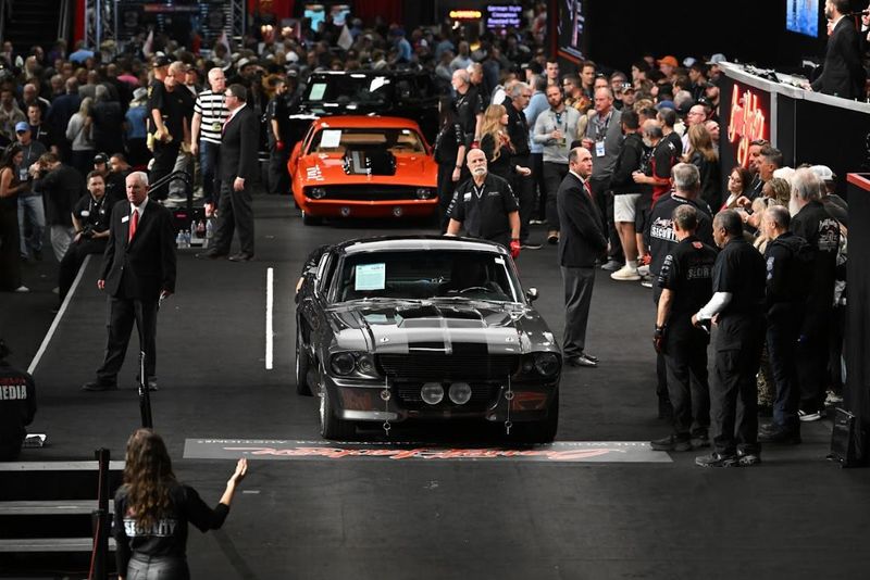 Collector cars are displayed at a Barrett-Jackson auction in Scottsdale, Arizona, this past January.