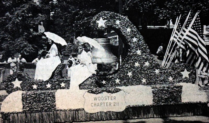 One of 200 floats. The Liberty Bell set in a red, white and blue motif along with American flags seemed to set the tone for the parade in Wooster. The float was the work of Chapter 211 of the Savings and Loans Associations with backing by Peoples Federal, Wayne Savings and First Federal Savings and Loan Association.