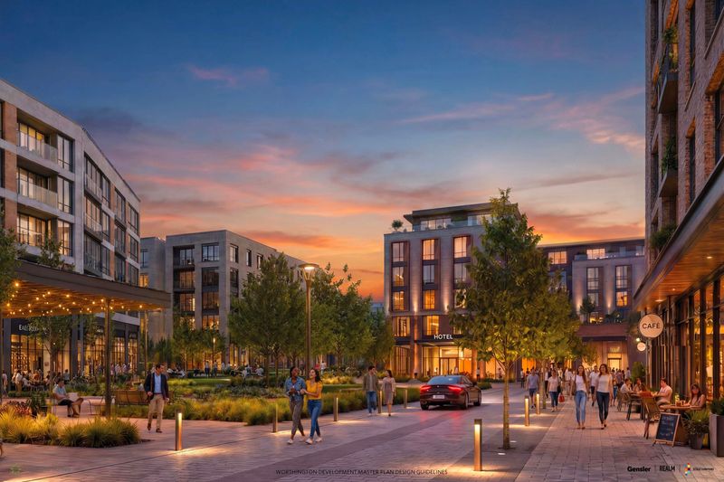 Artist rendering for proposed development along West Wilson Bridge Road in Worthington.