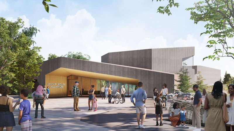 The Columbus Zoo's plans for the new John F. Wolfe Aquarium, which will cost $175 million and is expected to open in 2029.