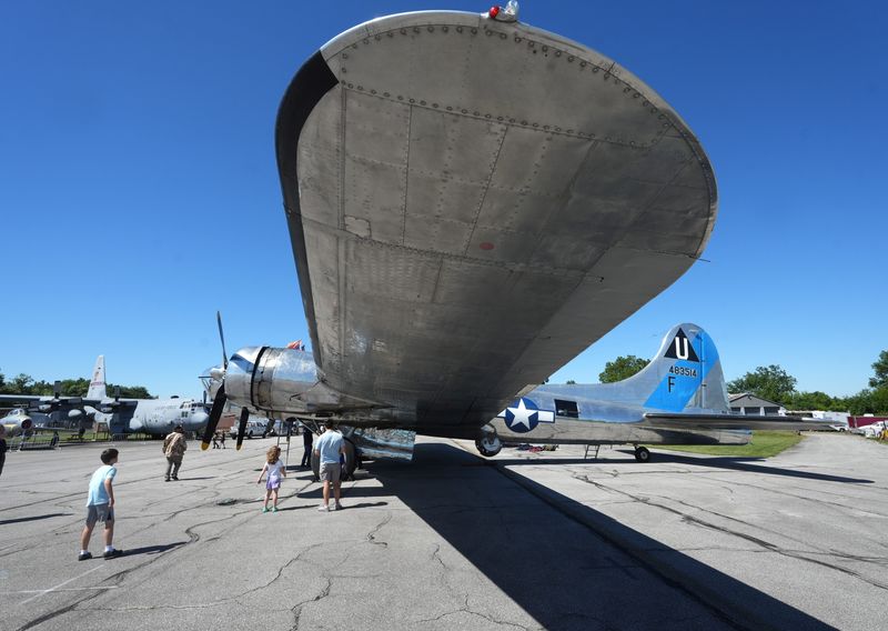 Families tour the B-17 “Sentimental Journey” at MAPS Air Museum in Green. The Commemorative Air Force was in town for rides and viewing as part of its “Flying Legends of Victory Tour.” Tuesday, June 23, 2026