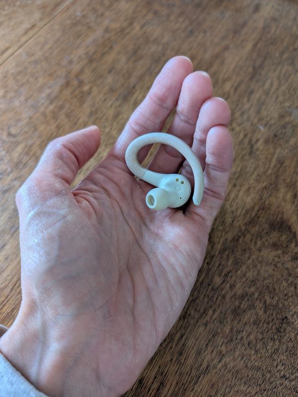 Abbey has found a simple solution to stay involved in the world around her: wearing only one earbud.