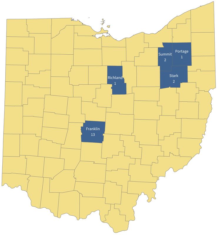 There have been positive West Nile surveillance test results in five Ohio counties.