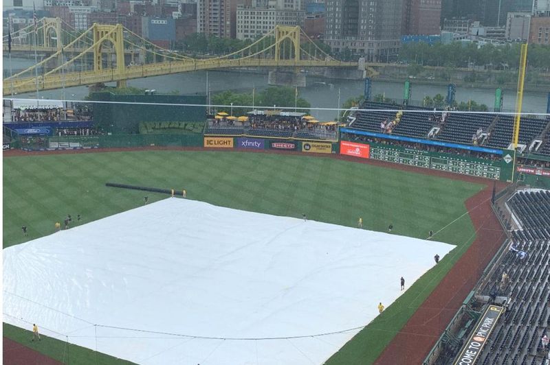 Rain delay Sunday at PNC Park.