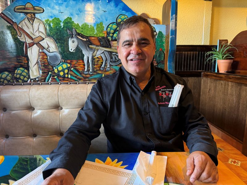 Los Mariachis is a new Mexican restaurant near the River Valley Mall. Pictured here on June 24, 2026, is a restaurant manager, Samuel Torres.