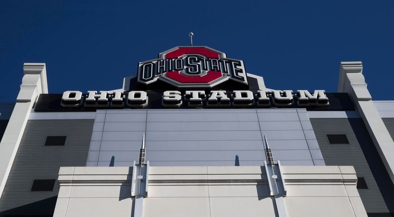 Oct 10, 2015; Columbus, OH, USA; A general exterior view of Ohio Stadium before the game between the Ohio State Buckeyes and Maryland Terrapins. Mandatory Credit: Greg Bartram-USA TODAY Sports