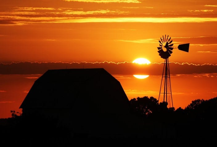 The photo taken by Dave Dotson of a rural Bucyrus sunset and was the winner of the Community Foundation for Crawford County Photo Contest.