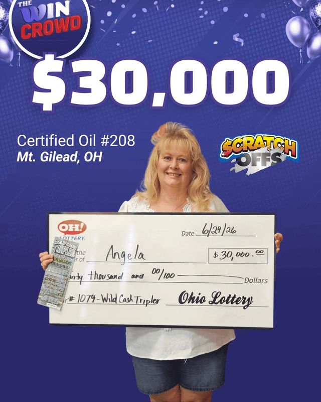 Angie, of Huron, won $30,000 on four scratch-off tickets in June 2025