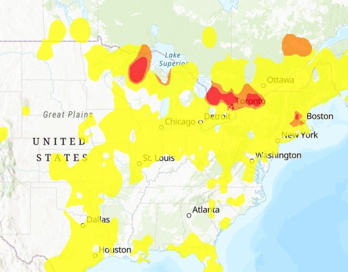 Smoke from Canadian wildfires is expected to impact Greater Akron.