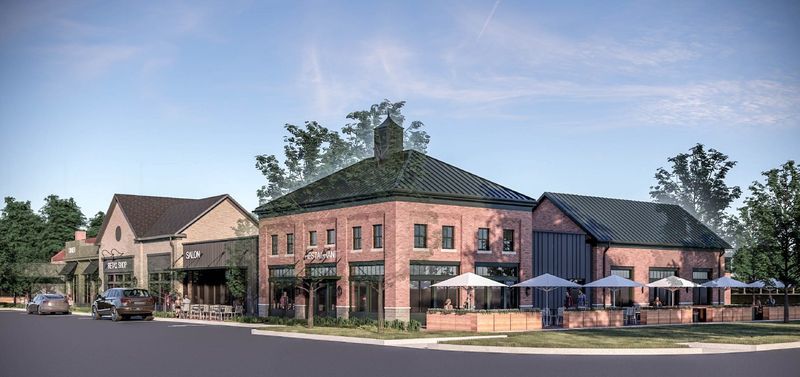 A rendering shows one of three commercial buildings as part of the Local Provisions mixed-use development in Sunbury. The developer plans to transform a vacant, undeveloped 5-acre site southeast of the West Granville Street and Sunbury Meadows Drive intersection into a walkabout commercial district.