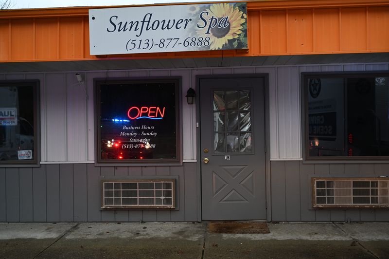 The Sunflower Spa in Symmes Township, which prosecutors say was home to an illegal prostitution enterprise.