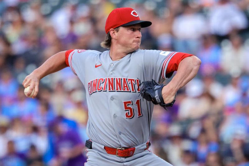 Brady Singer allowed two runs over seven strong innings in the Reds' 7-2 victory over the Colorado Rockies July 17.
