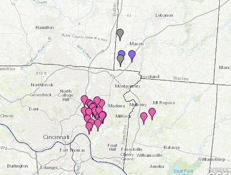 The National Weather Service released a map showing places that experienced floods or flash floods on July 17.