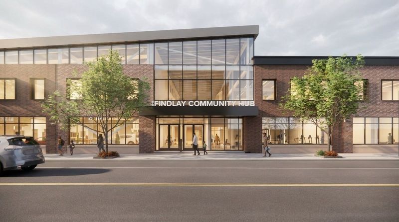 A rendering of the Findlay Community Hub, which is set to open Jan. 1.